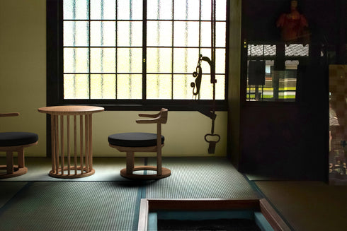 まどか 和室低座椅子 φ500 NT色