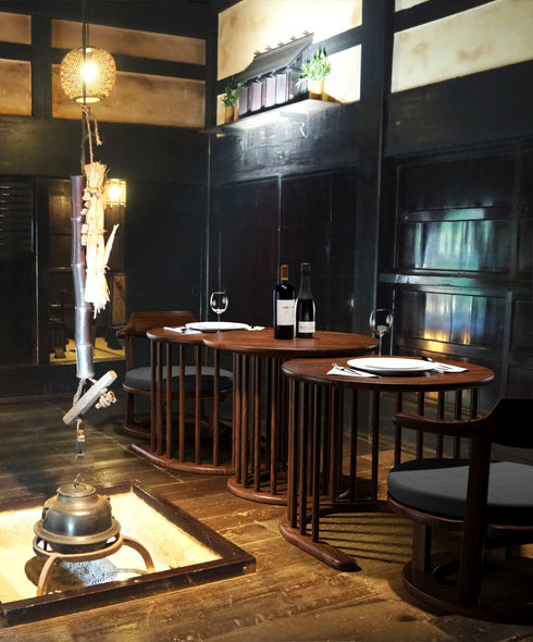 まどか 和室低座椅子 φ450 DB色