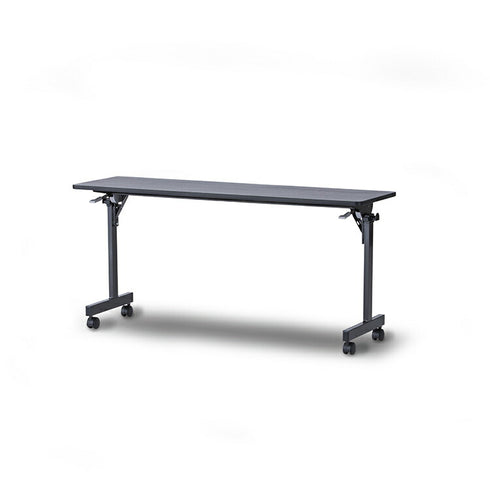 【在庫限り特価品】和 モダン おしゃれ インテリア 和室 会議用テーブル キャスター移動式 天板木目調メラミン化粧板 折りたたみ式 ワンタッチ式折りたたみ 幅150cm 奥行45cm 高さ70cm 宴会場 食堂 客室 広縁 かい-テーブル150-45