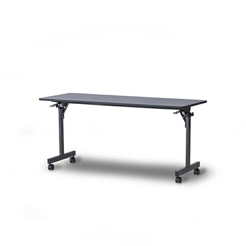 【在庫限り特価品】和 モダン おしゃれ インテリア 和室 会議用テーブル キャスター移動式 天板木目調メラミン化粧板 折りたたみ式 ワンタッチ式折りたたみ 幅150cm 奥行60cm 高さ70cm 宴会場 食堂 客室 広縁 かい-テーブル150-60