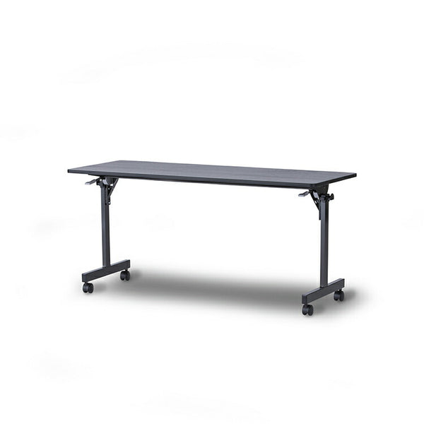 【在庫限り特価品】和 モダン おしゃれ インテリア 和室 会議用テーブル キャスター移動式 天板木目調メラミン化粧板 折りたたみ式 ワンタッチ式折りたたみ 幅150cm 奥行60cm 高さ70cm 宴会場 食堂 客室 広縁 かい-テーブル150-60