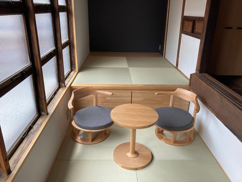 まどか 和室低座椅子 φ500 DB色