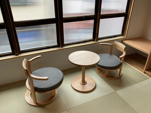 まどか 和室低座椅子 φ450 DB色