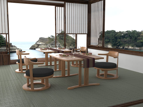 まどか 和室低座椅子 φ500 DB色